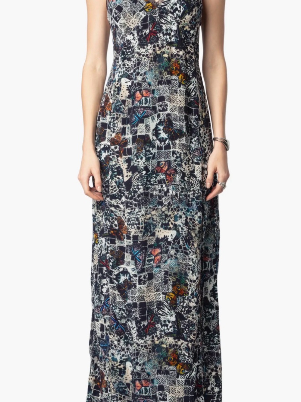 Zadig & Voltaire Ramelli Soft Butterfly Slip Maxi Dress - Multicolor